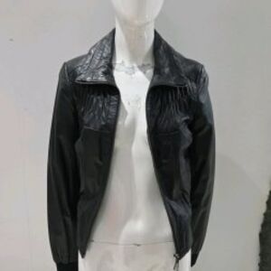 Ottimo Black Leather Bomber Jacket
